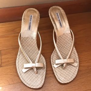 NWOT - Authentic Manolo Blahnik Kitten Heel Sandal